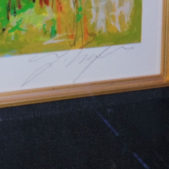 YUVAL WOLFSON GALLERY PIECE SERIGRAPH AUTUMN REFLECTIONS SIGNED 21X30" FRAMED - Picture 3 of 8